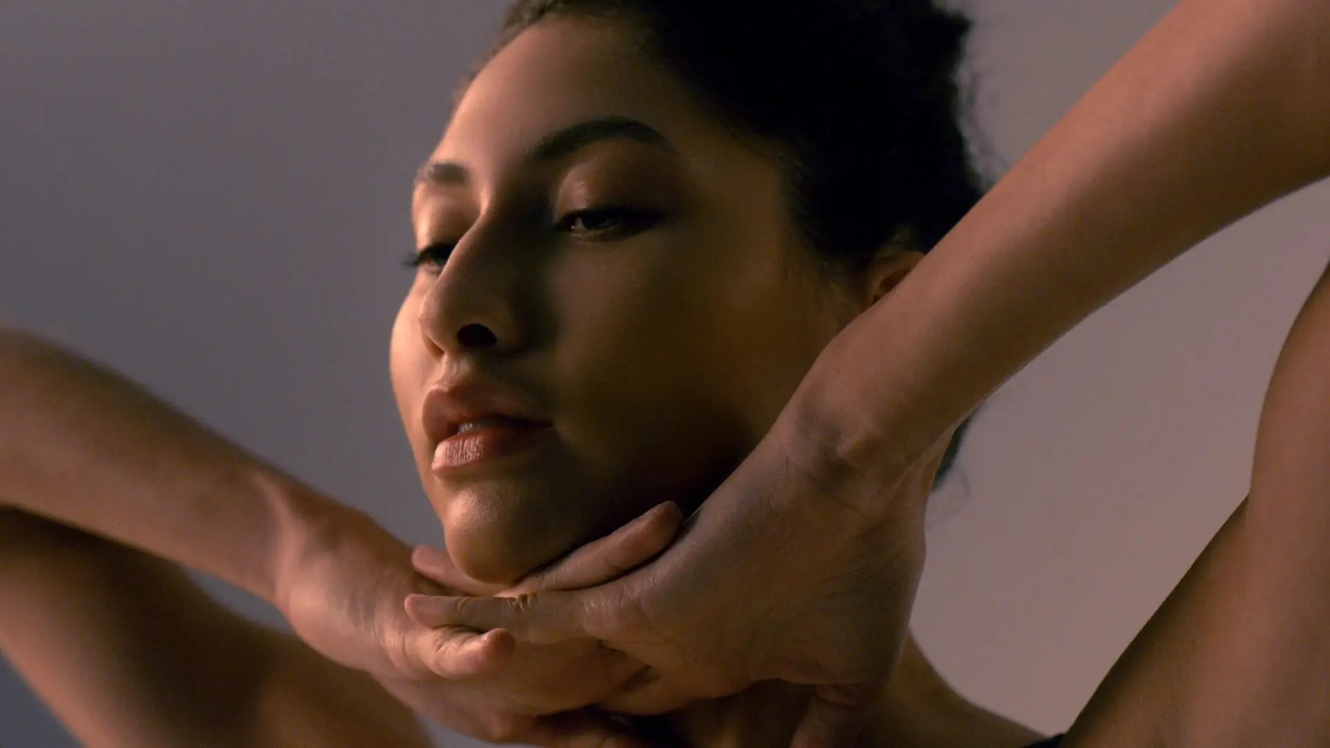 Wellness ritual experience with calming cinematic lighting
