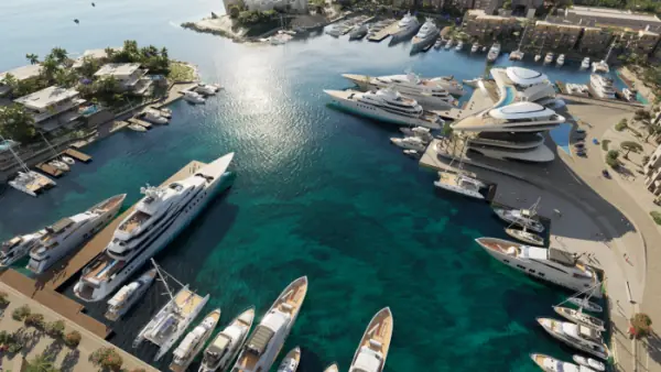 Conceptual rendering of luxury hospitality and resort development