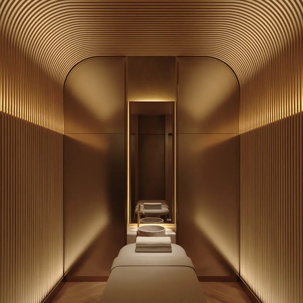 Wellness spa treatment room designed for relaxation and recovery