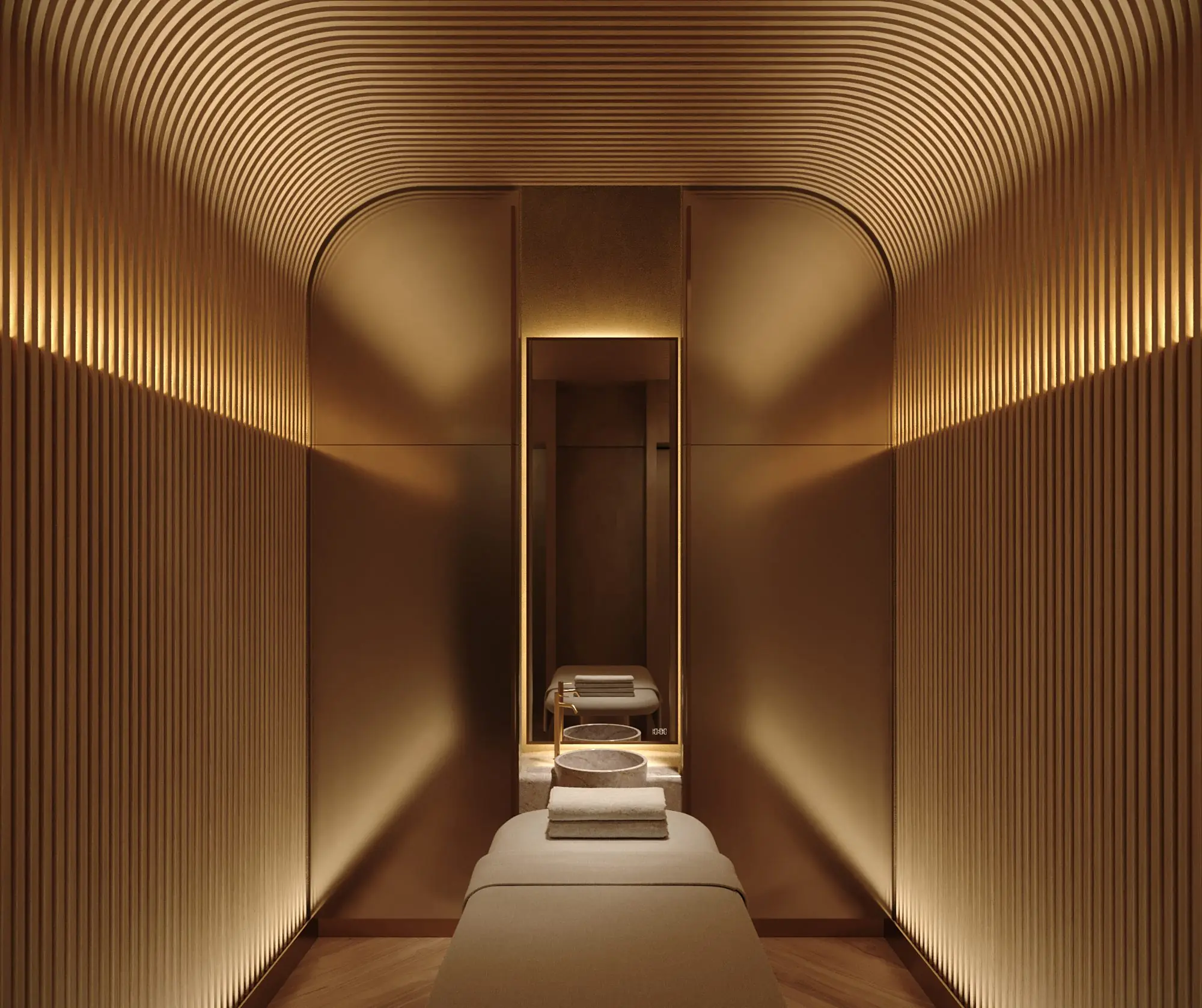 Wellness spa treatment room designed for relaxation and recovery