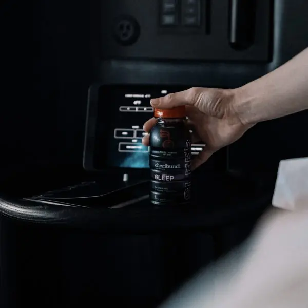 Sleep support supplement and bedside wellness program setup