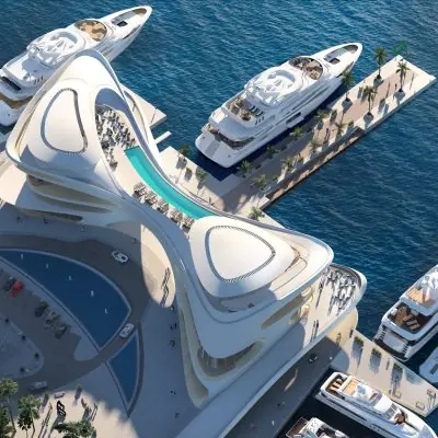 Luxury yacht club and marina at Amaala