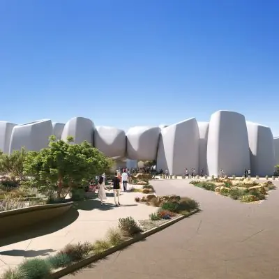 Modern marine life institute architecture at Amaala