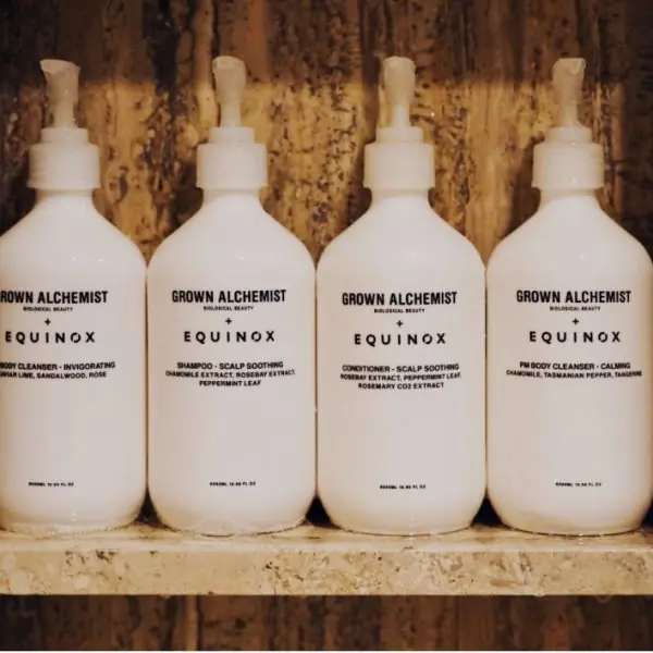 Luxury in-room skincare collection by Grown Alchemist