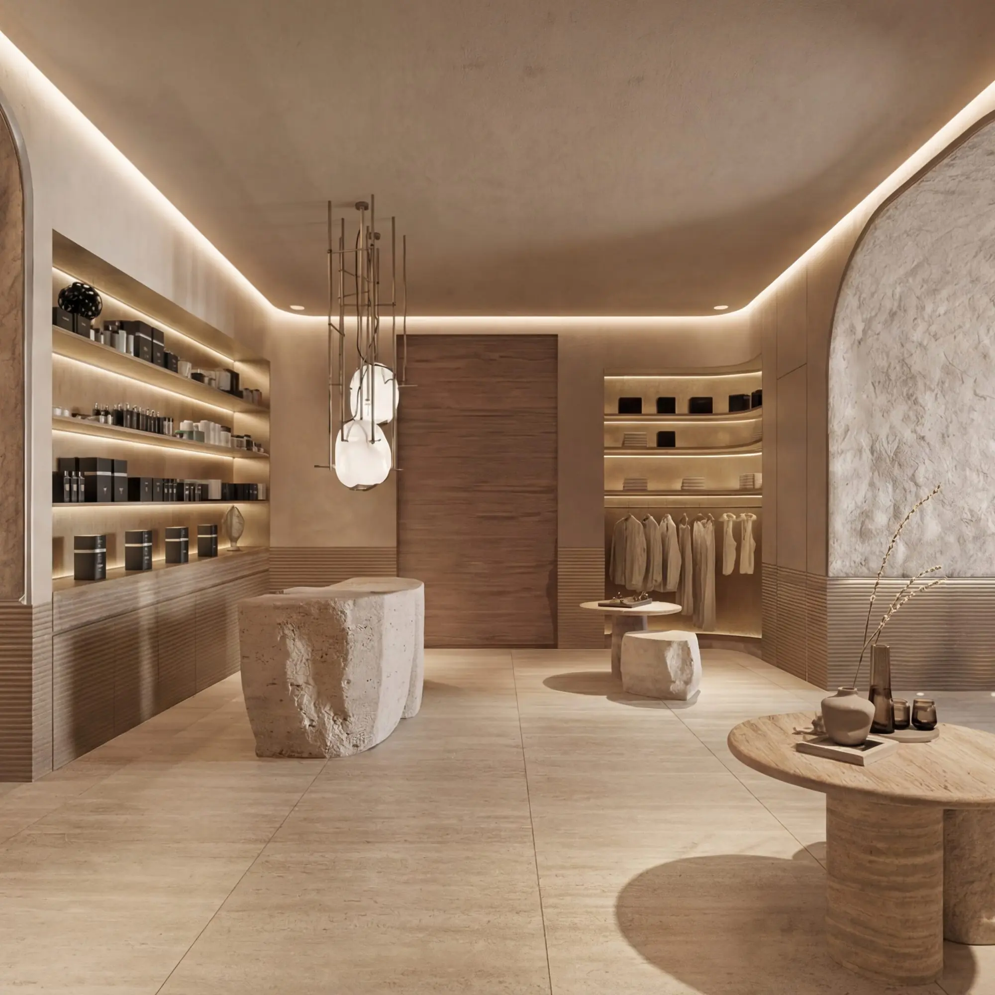 Luxury spa reception with modern interior design