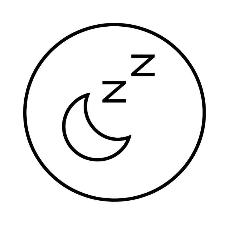 Abstract black-on-black circular logo with geometric shapes on a dark background.