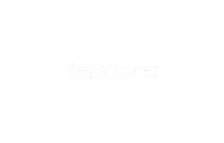 DEPARTURES white logo